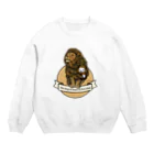 Masashi Kaminkoの【パンダ】百獣の王ポンちゃん Crew Neck Sweatshirt