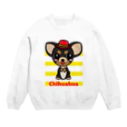 オリジナルデザインTシャツ　SMOKIN'のちんちんチワワ Crew Neck Sweatshirt