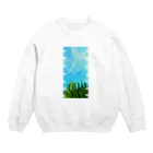 MUGURa-屋の無題　空へ Crew Neck Sweatshirt