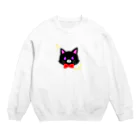 Ama_chanのきらきら黒猫ちゃん Crew Neck Sweatshirt