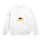 ひよこの足跡。のめりこみプリン Crew Neck Sweatshirt