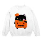 くろねこClochetteのかぼちゃくろねこ Crew Neck Sweatshirt