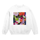 🐋最果てのおりん🥀🦭のvivid flower Crew Neck Sweatshirt