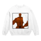 妖怪専門筋肉トレーナ男 公式ショップの妖怪専門筋肉トレーナ男(セリフ空欄) Crew Neck Sweatshirt