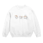 かわいそかわいい🍼ウミウシさんの牛+ウミウシ=ウミウシさん[オレンジ] Crew Neck Sweatshirt