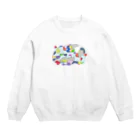 リラックス金魚のわたしのあたまのなかのうみ Crew Neck Sweatshirt