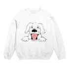 たぬき丸の館のひょっこり犬 Crew Neck Sweatshirt