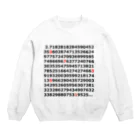 みなみ こいのネイピア数 Crew Neck Sweatshirt