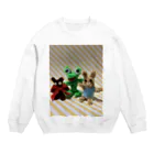 Noburinpurinのカエル君とお友達 Crew Neck Sweatshirt