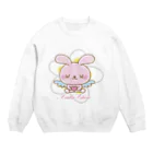 Anela’Eheuの天使のうさぎハピバニちゃん Crew Neck Sweatshirt