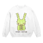 akari🌼虫デフォルメ作家のオオムラサキくん【キュートキャタピラーズ】 Crew Neck Sweatshirt