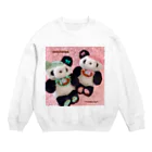  パンダ CHOCOPAN *umekoume*のパンダ ちょこぱん🍫🐼チョコミント＆ストロベリー Crew Neck Sweatshirt