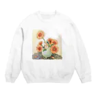 工房　鼓草 -こうぼう　つづみぐさ-のガーベラの君 Crew Neck Sweatshirt