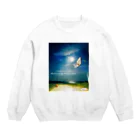 れいちるSHOPのバスケットコート(水彩画) Crew Neck Sweatshirt