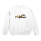 poniponiの放牧地移動中(背景なし) Crew Neck Sweatshirt