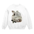 ふてくされうさぎ善のふてくされうさぎの善 Crew Neck Sweatshirt