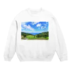 ねこまくらの佐渡島・岩首昇竜棚田 Crew Neck Sweatshirt