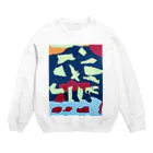 Hummingbirdの恐竜の世界の夜 Crew Neck Sweatshirt