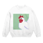 ソケットれんちの遠くを見つめるドット鶏 Crew Neck Sweatshirt