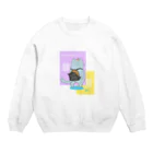 ず！猫の隠れ家🏠のお客様、開いてますよ Crew Neck Sweatshirt