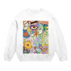 天才アートKYOTOの髙橋美佳「地獄の接吻」 Crew Neck Sweatshirt