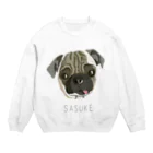 みきぞーん｜保護猫 ミッキー画伯と肉球とおともだちのsasuke Crew Neck Sweatshirt