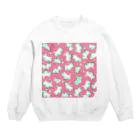 貝柱の犬型クッキーpink Crew Neck Sweatshirt