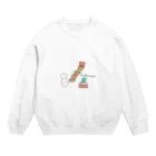 ゆこのバケ太郎と小鳥のソーちゃん♪ Crew Neck Sweatshirt