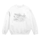 ムニエルのイラストのごちゃ絵 男の子 宇宙 海 Crew Neck Sweatshirt