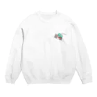 ゆこの小鳥のソーちゃんとキュートくん♪ Crew Neck Sweatshirt