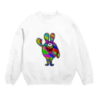 ズビのあたまのなかのギョロウサギちゃん Crew Neck Sweatshirt