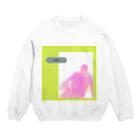 ペー魚マンターの緑の液体 Crew Neck Sweatshirt