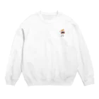 杜の魚のアコーディオンのエリンギ君 Crew Neck Sweatshirt