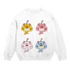 CHURAの４ひきのカエルアンコウ Crew Neck Sweatshirt