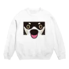 まみおデザインの黒シバくん Crew Neck Sweatshirt