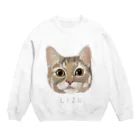 みきぞーん｜保護猫 ミッキー画伯と肉球とおともだちのlizu Crew Neck Sweatshirt