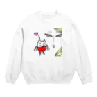 日高げのむの猫と美女 Crew Neck Sweatshirt