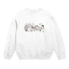 Andiamoの恐竜たちのクリスマス（茶） Crew Neck Sweatshirt