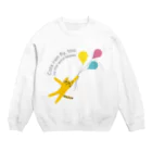 mapechiのトラネコしまお、風船の旅 Crew Neck Sweatshirt