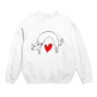 art@cocoのいろんなものをまたぐねこ Crew Neck Sweatshirt