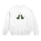 Inspirationの千鳥柄のねこ Crew Neck Sweatshirt