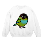 Cody the LovebirdのChubby Bird　クロガミインコ Crew Neck Sweatshirt