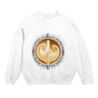 Prism coffee beanの【Lady's sweet coffee】ラテアート エレガンスリーフ Crew Neck Sweatshirt