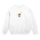 山田こんぶ。のこねこのすず Crew Neck Sweatshirt