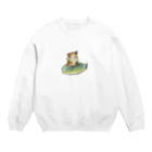 うささん和のニャンと魚クッション Crew Neck Sweatshirt