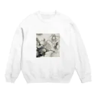 きりとりけずるの泡沫-mono  square- Crew Neck Sweatshirt