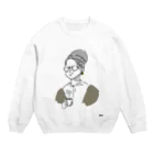 ずんだもちしょっぷの朝はコーヒー飲まないとがーる Crew Neck Sweatshirt