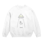 soratoのUFOにつれてかれるうさぎ Crew Neck Sweatshirt