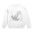 海谷子猫のイカ Crew Neck Sweatshirt