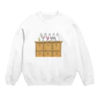 鳥若麻呂の補修された鳥形 Crew Neck Sweatshirt